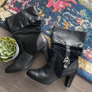 Ralph Lauren genuine leather /suede woman’s heels boots